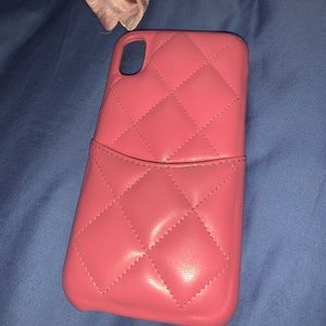 pink plush phone case for iphone XR